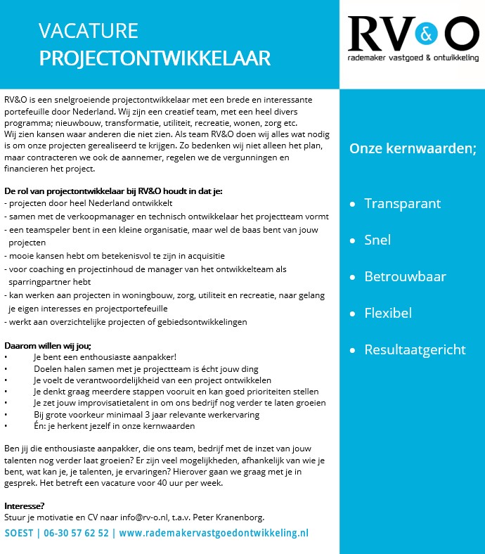 230719 SoMe afb vacature Projectontwikkelaar