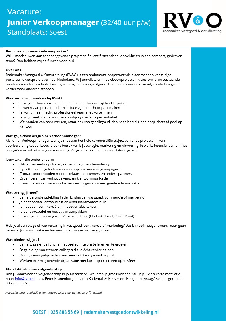 Afb vacature junior verkoopmanager