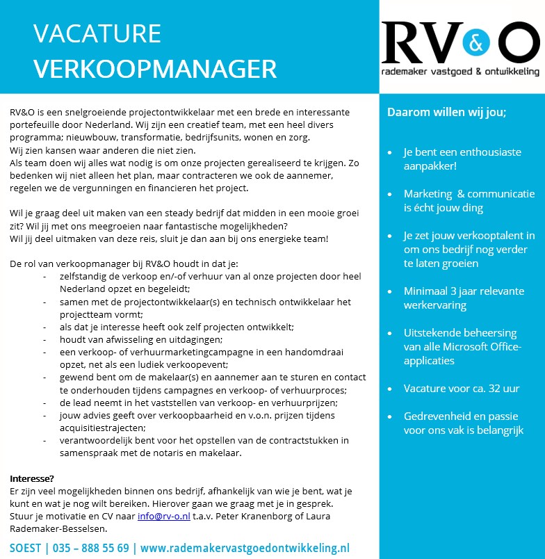 Afb vacature verkoopmanager DEF